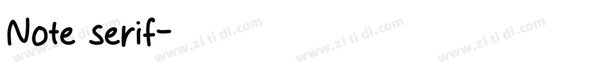 Note serif字体转换